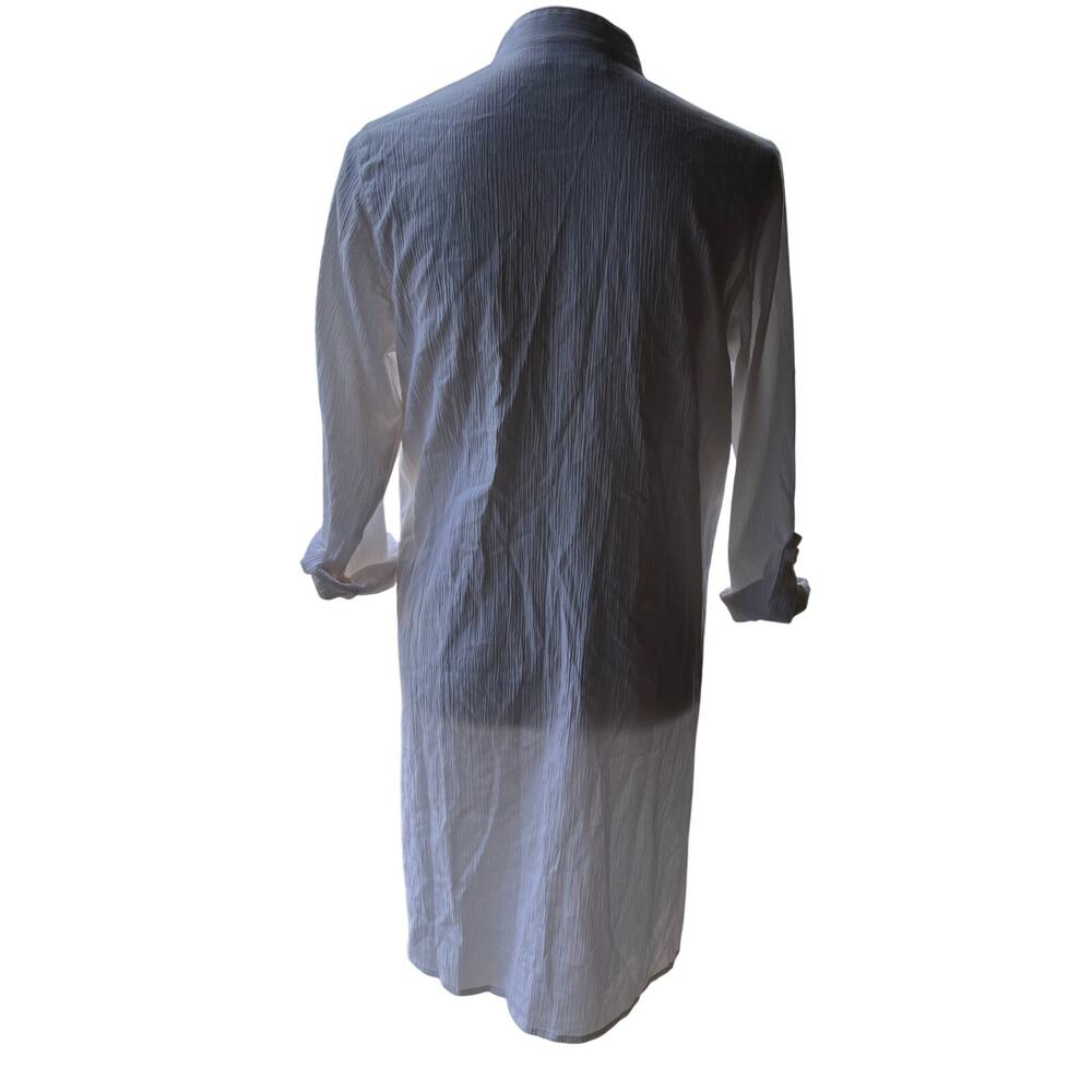 Elegant The Tog Shop White Linen Mandarin Dress Small - Picture 6 of 12